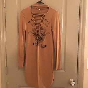 Rock Distressed Tee Dress